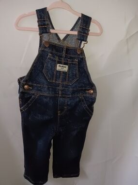 OshKosh B'gosh Glittery Dark Denim Overalls